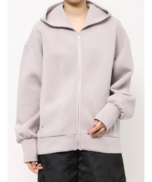 MERCURYDUO(マーキュリーデュオ)の「ダンボールジップアップパーカ(Tシャツ/カットソー・レディース・オフホワイト/チャコールグレー/ラベンダー・F)」の5枚目の写真
