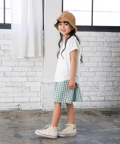 URBAN RESEARCH DOORS(アーバンリサーチドアーズ)の「『親子リンク』add fabrics防汚Tシャツ(KIDS)(その他トップス・キッズ・ORANGE/WHITE・105/120/135/150)」の9枚目の写真