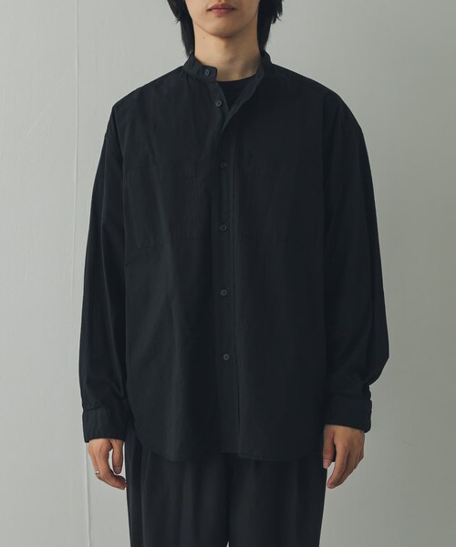 URBAN RESEARCH DOORS（アーバンリサーチドアーズ）の「STILL BY HAND　GARMENTDYE BANDCOLLAR SHIRTS（シャツ/ブラウス・メンズ・ECRU/INK BLACK/SLATE GREY/BROWN・46/48）」の11枚目の写真