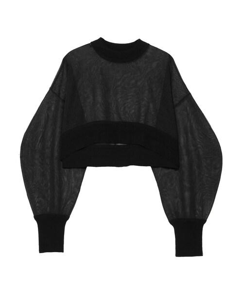 UN3D.（アンスリード）の「SEE THROUGH SHORT TOP（Tシャツ