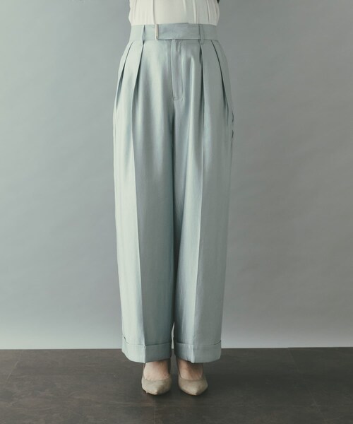 URBAN RESEARCH ROSSO（アーバンリサーチロッソ）の「ブライトツイルタックパンツ（その他パンツ・レディース・BROWN/SAX・36/38）」の19枚目の写真