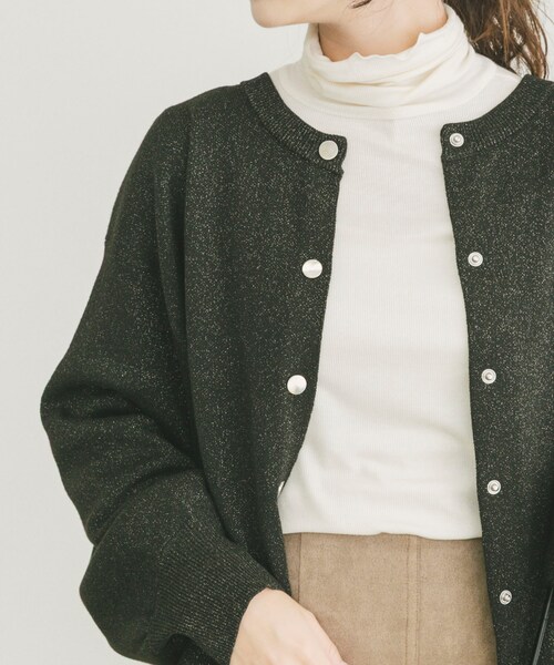 ITEMS URBANRESEARCH（アイテムズ アーバンリサーチ）の「リブタートルネックカットソー（Tシャツ/カットソー・レディース・OFF/BLK/MTD・FREE）」の7枚目の写真