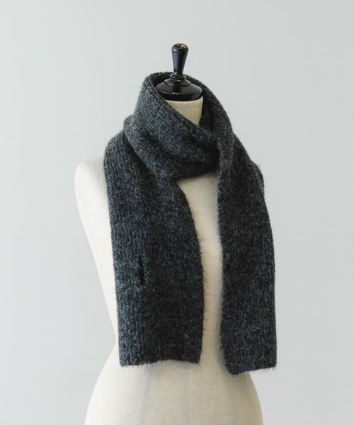 RODE SKO（ロデスコ）の「メランジロングマフラー（マフラー・レディース・BEIGE/CHARCOAL/BLUE・one）」の7枚目の写真