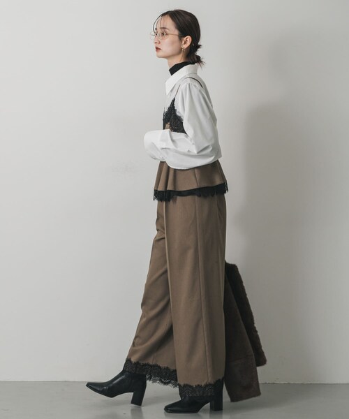 SENSE OF PLACE by URBAN RESEARCH（センスオブプレイスバイアーバンリサーチ）の「レースキャミオールインワン（つなぎ/オールインワン・レディース・CHARCOAL/CAMEL・S/M）」の14枚目の写真