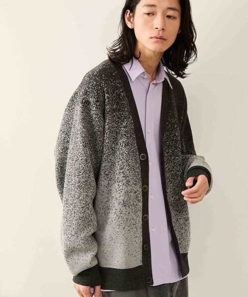 JUNRED（ジュンレッド）の「フェードジャガードカーディガン（カーディガン/ボレロ・メンズ・ブラック/グレー/ブルー/ブルー系/パープル・L/M/S）」の11枚目の写真
