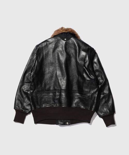 ADAM ET ROPE'（アダムエロペ）の「【SUGARHILL/シュガーヒル】SHRINK LEATHER G-1 JACKET（その他アウター・メンズ・ブラック・2/3）」の15枚目の写真
