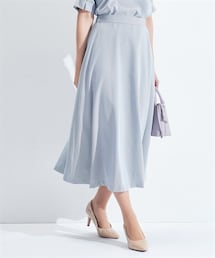7days Life Styling | 【レディーススーツ】セットアップ対応ロングフレアスカート（上下別売・吸汗速乾ストレッチコードレーンシリーズ）(スカート)