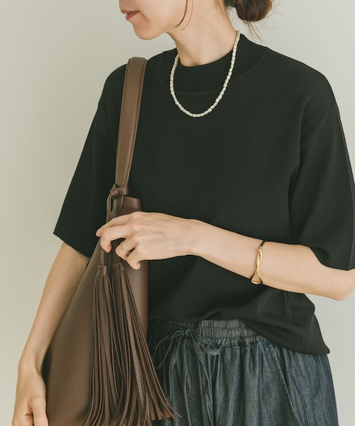 ITEMS URBANRESEARCH（アイテムズ アーバンリサーチ）の「ソウバリハンソデニット（ニット/セーター・レディース・BLK/OFF/K.BEG・FREE）」の15枚目の写真