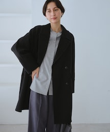 ROPE' PICNIC | ジャージメルトン無地＆チェックオーバーPコート/一部WEB限定カラー・リンクコーデ(ピーコート)