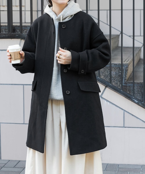 FORK&SPOON ノーカラーコート