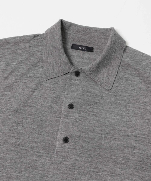 URBAN RESEARCH（アーバンリサーチ）の「YLEVE　W/S CASHMERE  KNIT POLO（ニット/セーター・メンズ・020 GREY/120 NAVY/100 RED・4）」の9枚目の写真