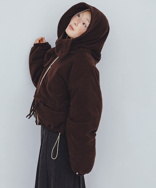 KBF（ケイビーエフ）の「リバーシブルパデッドジャケット（テーラードジャケット・レディース・IVO×IVO/BRN×CREAM/NAVY×BRN・one）」の2枚目の写真