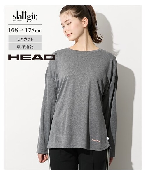 nissen（ニッセン）の「HEAD　高身長　エステルメッシュゆるシルエット長袖Tシャツ（ＵＶカット・吸汗速乾）（トールサイズ）（スポーツグッズ・メンズ・オフホワイト/チャコール・MTT/LTT/LLTT/3LTT/4LTT/5LTT）」の12枚目の写真