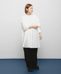 KBF | WIDEフレアミニシャツワンピース(ワンピース)