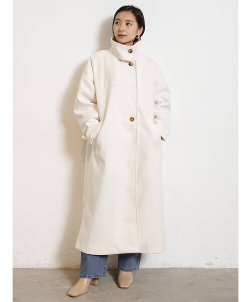 COTORICA（コトリカ）の「【THE DAYZ TOKYO】スタンドネックコート（その他アウター・レディース・アイボリー/ライトグレー/ブラック・S/M）」の19枚目の写真
