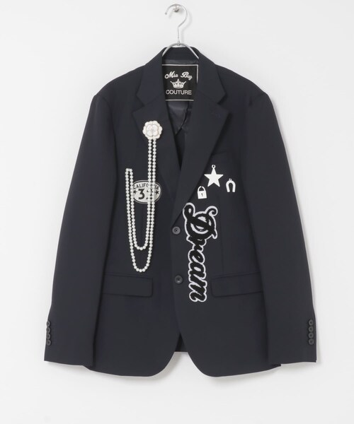 URBAN RESEARCH（アーバンリサーチ）の「MIA BAG　BLAZER PATCH DREAM（テーラードジャケット・レディース・NAVY・Free）」の3枚目の写真