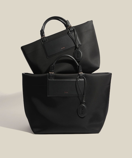 ROPE'（ロペ）の「【E'POR】【A4/PC対応・撥水加工・軽量】BOAT BAG Large（トートバッグ・レディース・ブラック/キナリ・F）」の20枚目の写真