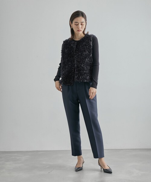 ROPE'（ロペ）の「【限定店舗・J'aDoRe限定】エレガンスオーガンジーフリルジレ（ベスト・レディース・ネイビー・F）」の14枚目の写真