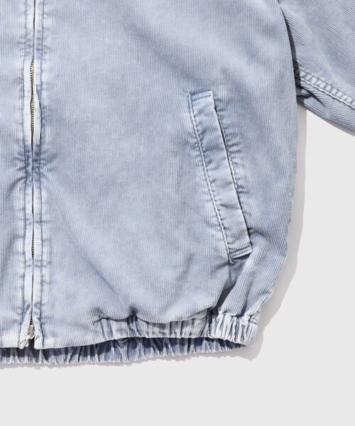 ADAM ET ROPE'（アダムエロペ）の「【URU/ウル】COTTON POLYESTER CORDUROY ZIP UP BLOUSON（ブルゾン・メンズ・スミクロ/ネイビー・1/2）」の11枚目の写真