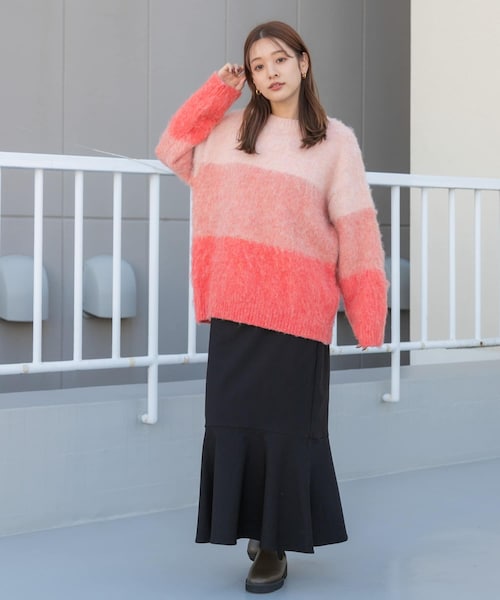 SENSE OF PLACE by URBAN RESEARCH(センスオブプレイスバイアーバンリサーチ)の「ストレッチハイウエストマーメイドスカート(スカート・レディース・GREEN/BLACK/GREIGE/MOCHA・XS/S/M/L/TALL)」の11枚目の写真