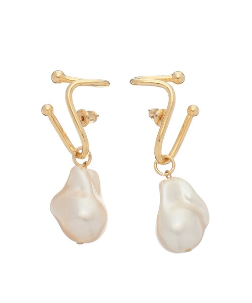 ELENDEEK（エレンディーク）の「WAVE PEARL 2WAY PIERCE（ピアス（両耳用）・レディース・シルバー/ゴールド・F）」の7枚目の写真