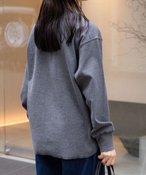 URBAN RESEARCH DOORS（アーバンリサーチドアーズ）の「FORK&SPOON　ヘビーフライスクルーネックプルオーバー（Tシャツ/カットソー・レディース・KHAKI/OATMEAL/TOP CCL・1）」の7枚目の写真