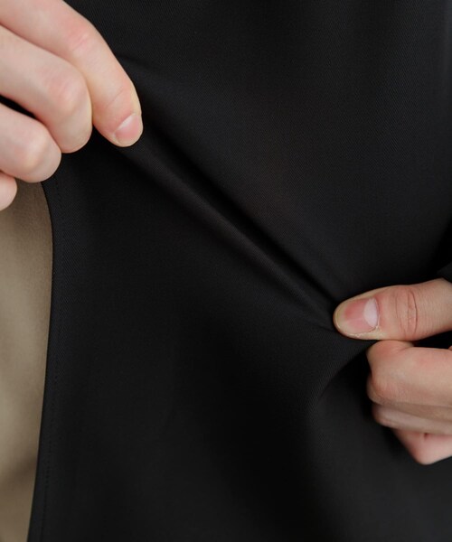 ITEMS URBANRESEARCH（アイテムズ アーバンリサーチ）の「シアーストレッチ ラップカーディガン（カーディガン/ボレロ・メンズ・BEG/BLK・M/L）」の14枚目の写真