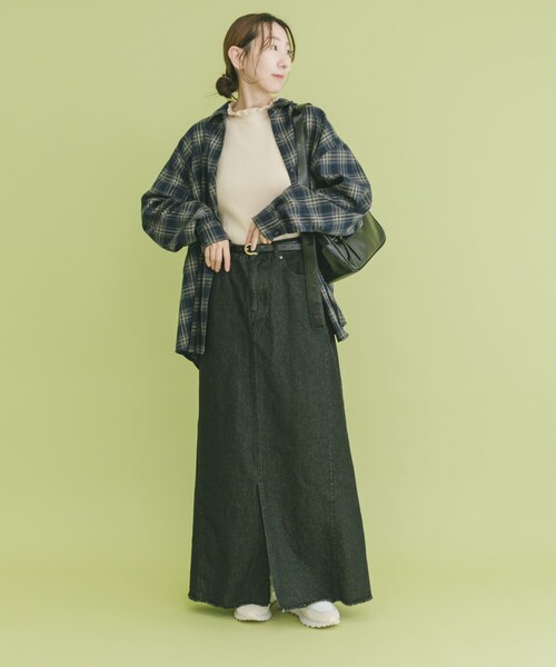 ITEMS URBANRESEARCH（アイテムズ アーバンリサーチ）の「デニムロングスカート（デニムスカート・レディース・BLU/BLK・S/M）」の13枚目の写真