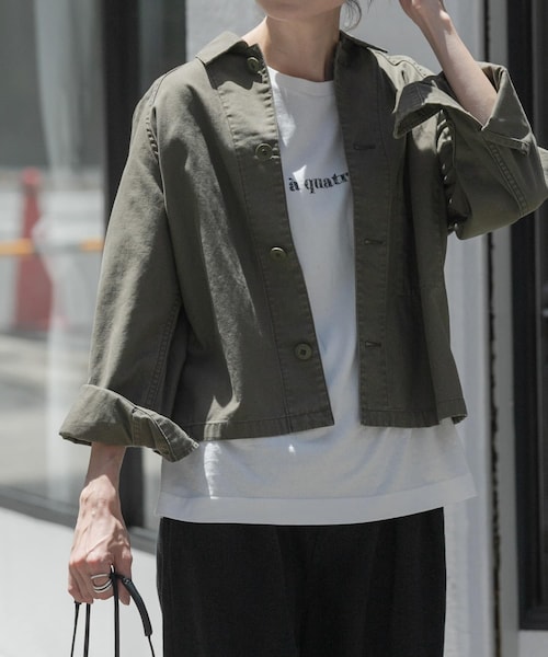 URBAN RESEARCH DOORS（アーバンリサーチドアーズ）の「FORK&SPOON　ミリタリージャケット（ミリタリージャケット・レディース・CHARCOAL/KHAKI・1）」の14枚目の写真