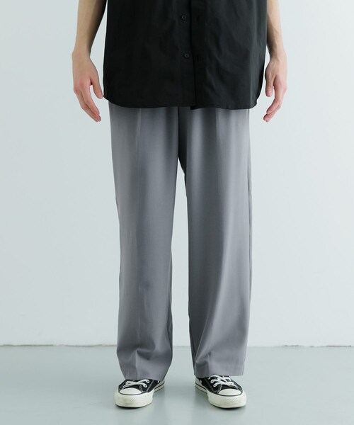 ITEMS URBANRESEARCH（アイテムズ アーバンリサーチ）の「『セットアップ対応』ウォッシャブル×クールタッチTRストレートパンツ（その他パンツ・メンズ・BLK/BEG/GRY/CHK・M/L）」の21枚目の写真