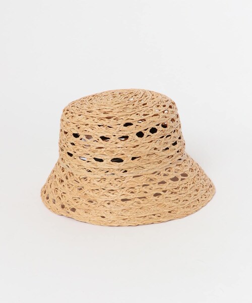 かぐれ（カグレ）の「mature ha.　sukashi raffia bucket hat（ハット・レディース・natural・FREE）」の4枚目の写真