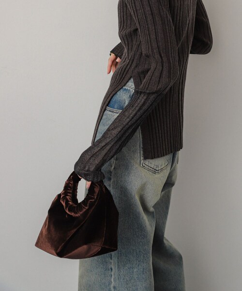 SENSE OF PLACE by URBAN RESEARCH（センスオブプレイスバイアーバンリサーチ）の「ベロアバッグ（ハンドバッグ・レディース・MUSTARD/BROWN/PURPLE・one）」の13枚目の写真