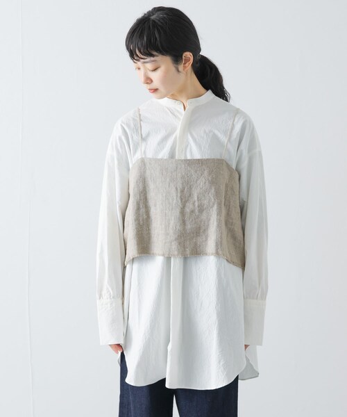 かぐれ（カグレ）の「セミウェットリネンキャミソール（その他トップス・レディース・NATURAL/BLACK・Free）」の21枚目の写真