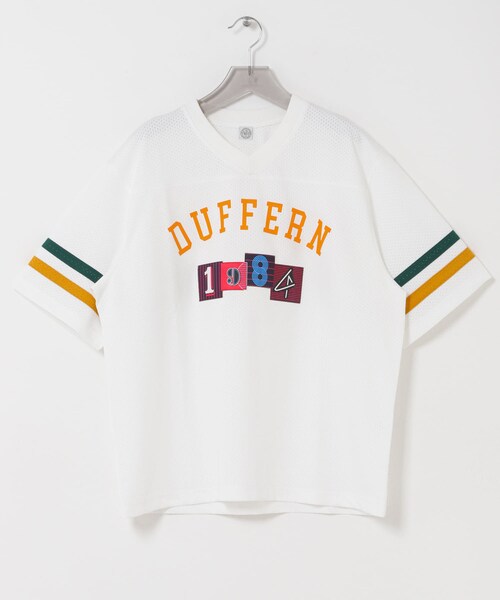 URBAN RESEARCH（アーバンリサーチ）の「The DUFFER N NEPHEWS　MESH FOOTBALL T-SHIRTS（Tシャツ/カットソー・メンズ・WHITE/BLACK・M）」の3枚目の写真