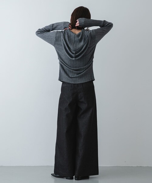 SENSE OF PLACE by URBAN RESEARCH(センスオブプレイスバイアーバンリサーチ)の「デニムライクスラックス(デニムパンツ・レディース・ONE WASH/BLACK/L.INDIGO・S/M)」の6枚目の写真