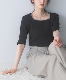 URBAN RESEARCH ROSSO WOMEN | 汗染み防止スクエアネックプルオーバー(Tシャツ/カットソー)