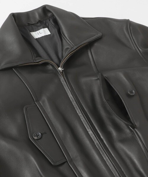URBAN RESEARCH（アーバンリサーチ）の「HERILL　Lambnaked Jacket（ライダースジャケット・メンズ・Black・1/2）」の8枚目の写真