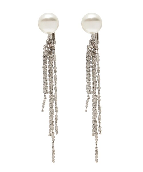 LAGUNAMOON（ラグナムーン）の「LADYフェイクパールガラスチェーンイヤリング（イヤリング・レディース・シルバー/ゴールド・F）」の2枚目の写真