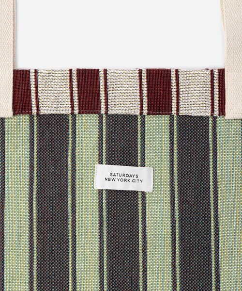 Saturdays NYC(サタデーズ ニューヨークシティ )の「Miller Stripe Tote Bag(トートバッグ・レディース・ブルー/ワイン・F)」の13枚目の写真