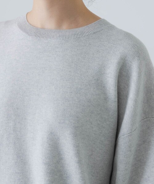 かぐれ（カグレ）の「『ユニセックス』コットンカシミヤスムースニットプルオーバー（ニット/セーター・レディース・GRAY/OATMEAL・1/2）」の20枚目の写真