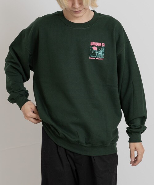 THE GOODLAND MARKET（ザグッドランドマーケット）の「PARKS PROJECT　NATIONAL PARKS SWEAT（スウェット・メンズ・GREEN/YELLOW・M/L）」の18枚目の写真