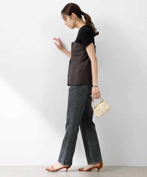 URBAN RESEARCH ROSSO（アーバンリサーチロッソ）の「F by ROSSO　リネン混ビスチェ+半袖Tシャツ（Tシャツ/カットソー・レディース・CCL×BLK/BEG×BEG/CHECK×OFF・FREE）」の22枚目の写真