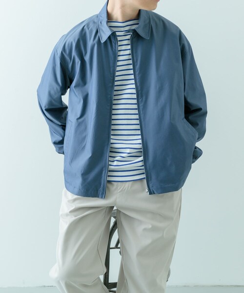 ITEMS URBANRESEARCH(アイテムズ アーバンリサーチ)の「ナイロンシャンブレー ハリントンジャケット(テーラードジャケット・メンズ・BEG/P.BEG/BLU・M/L)」の9枚目の写真