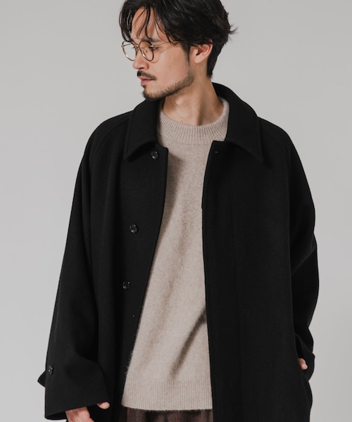 URBAN RESEARCH（アーバンリサーチ）の「WOOL BEAVER BELTED COAT（ステンカラーコート・メンズ・BLACK/MOCHA/BROWN・M/L）」の6枚目の写真