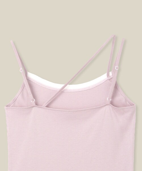 ROPE'（ロペ）の「【WEB・一部店舗限定】【接触冷感/UVカット】前後2WAY チュールコンビアシメキャミソール（キャミソール・レディース・ブラック/ホワイト/ピンク・F）」の19枚目の写真