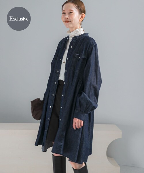 URBAN RESEARCH ROSSO（アーバンリサーチロッソ）の「『別注』Wrangler×ROSSO　WESTERN MINI DRESS（ワンピース・レディース・C00 ブルー/C01 ブラック・M）」の4枚目の写真