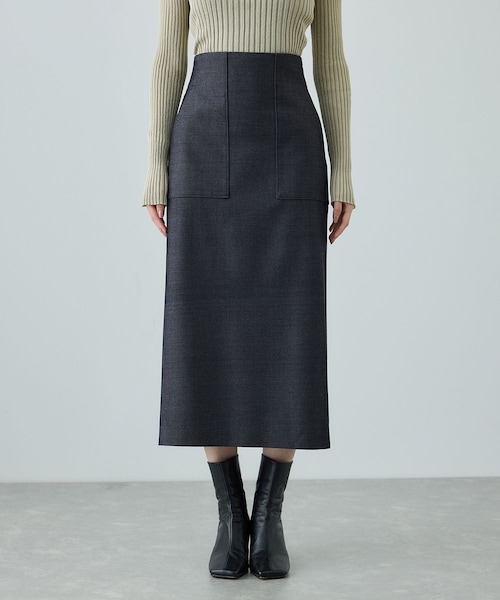 ROPE'（ロペ）の「[美人スカート]トリアセツイル ポケット付きタイトスカート(デニムライク)/イージーケア・セットアップ対応（スカート・レディース・ネイビー系・36/38/40）」の14枚目の写真