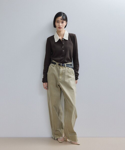 ADAM ET ROPE'（アダムエロペ）の「【サステナブル】ダブルリングスムースベルト（ベルト・レディース・ゴールド/シルバー・F）」の6枚目の写真