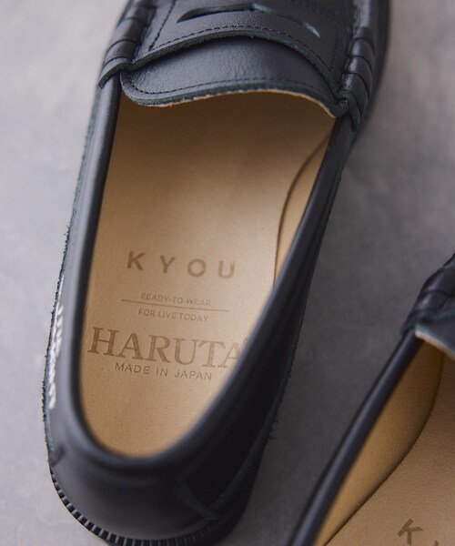 ADAM ET ROPE'(アダムエロペ)の「【KYOU for ADAM ET ROPE】SKOOL Type.2 EXTRALIGHT Exclusive Embroidered Coin Loafers by HARUTA(ローファー・レディース・ブラック・22.5/23/23.5/24)」の6枚目の写真