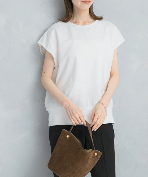 URBAN RESEARCH ROSSO（アーバンリサーチロッソ）の「フレンチスリーブライトスエット（スウェット・レディース・OFF WHITE/CHARCOAL・FREE）」の7枚目の写真